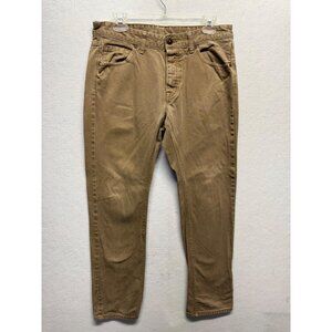 H&M Divided Mens Tan Straight-Leg Cotton Jeans Size 32